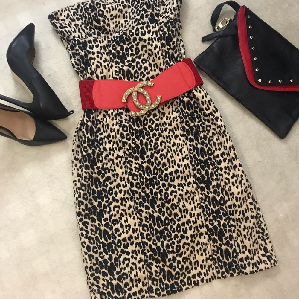 Cheetah Strapless Dress